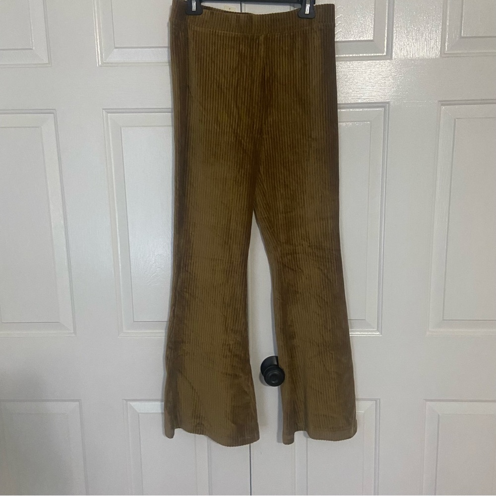 aerie Brown Corduroy Flare Pants